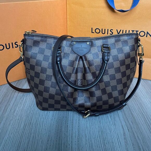 Louis Vuitton Siena PM Damier Ebene Top Handle Bag Brown - Picture 2 of 16